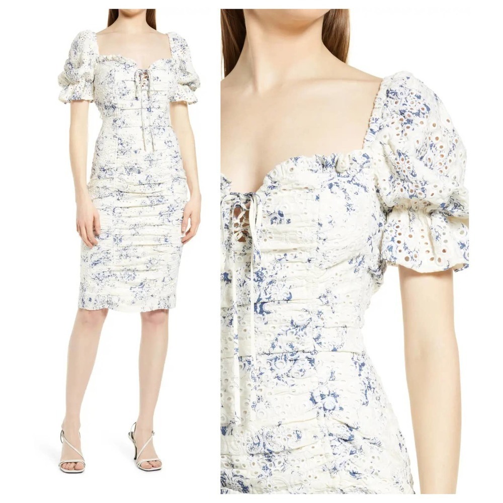 LAVISH ALICE Floral Print Strappy Back Dress (US/4)